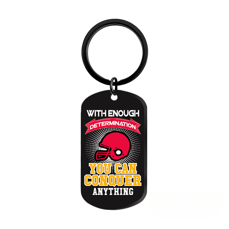 Wholesale Rugby Sports Metal Keychains